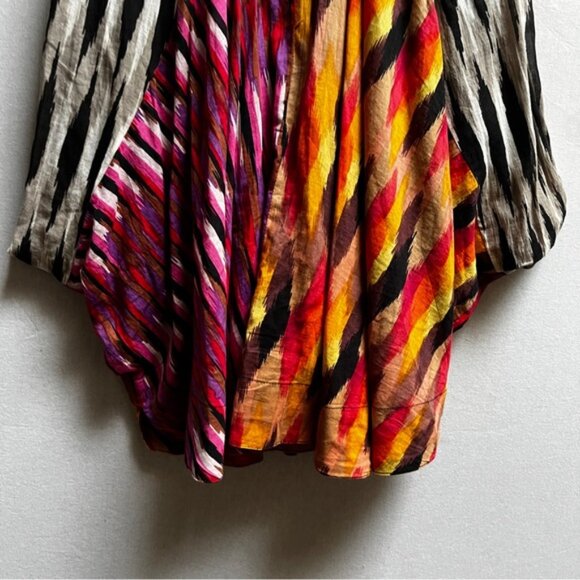 Kaktus boho Striped Women's Tank top cotton dress Sz S - Picture 6 of 12